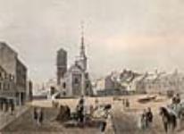 Cathédrale Notre-Dame et place du marché, Québec 1850