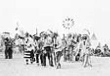 Blood Indian pow-wow dance. 1910