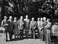 Rt. Hon. W.L. Mackenzie King, with the Premiers of the Provinces and the ministers of the federal Cabinet, at the Dominion-Provincial Conference on Reconstruction. 8 Aug. 1945