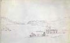 Les explorateurs rencontrent des Inuits, près de l'embouchure de la rivière Back. juillet 28, 1834