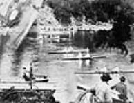 Boat race on Fraser River. ca. 1870