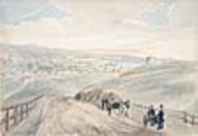 Vue de la banlieue de Saint-Roch, depuis les environs de la tour no 4, à Québec, Bas-Canada ca 1830