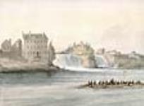 Les chutes Rideau à Bytown, Canada-Ouest ca 1851