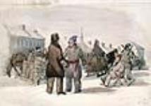 Marché de bois à Montréal, Canada-Est 1849