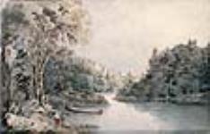 Le lac Saint-Charles, au Bas-Canada ca 1836