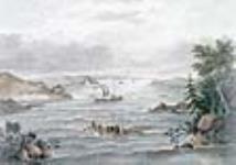 Rapides Long Sault, sur le fleuve Saint-Laurent 1849