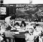 Interned Japanese-Canadian children attending school. July 1945