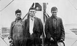 councillor Samuel Sawanis, Chief Apin Ka-Ke-pe-ness and Councillor Senia Sak-che-ka-pow of the Caribou Lake Band, the first elected leaders of the band in Treaty 1930