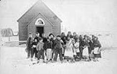 School at Moose Factory, Ont., c. 1890. ca. 1890