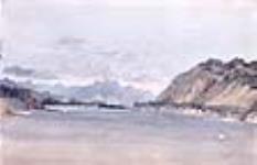 Les montagnes Rocheuses près du confluent du fleuve Mackenzie et du Grand lac de l'Ours. août 8, 1825.