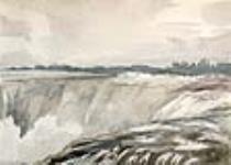 Une partie de la chute Crescent (chutes Niagara) vue de Table Rock 7 juin 1839.