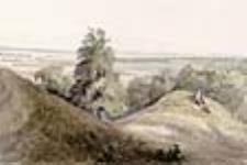 Entre deux sommets à Montréal, en regardant le fleuve Saint-Laurent en direction de l'île des Soeurs 1838-1839