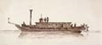 Le bateau à vapeur The Iroquois de Prescott, sur le fleuve Saint-Laurent 1832