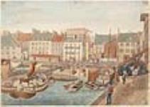 Lower Market Place, Quebec from McCallum's Wharf, July 4, 1829. July 4, 1829