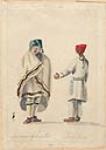 [Homme huronne-wendat et habitant]. Titre original: Indian of Loretto / Habitant [entre 1830-1840].