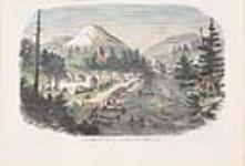 Fort Yale et un campement de chercheurs d'or, rivière Fraser ca 1862
