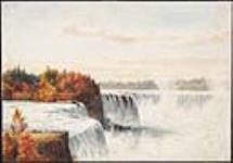Vue des chutes Niagara depuis le côté américain ca. 1839-1845