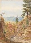 Vue du chemin Ancaster depuis une élévation, Hamilton, Canada-Ouest ca. 1860
