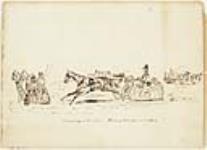 Sleighing in Canada, Fancy Sleighs & Cutters. ca. 1843