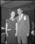 Lionel Hampton and woman at the Standish Hotel. ca. 1950.