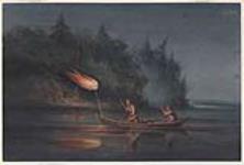 Indians Fishing at Night, c.1860. ca. 1860.