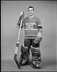 Jacques Plante of the Montreal Canadiens hockey team. 25 Dec. 1959
