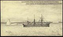 S.S. Faraday laying the 1894 MacKay Bennett Atlantic Cable near icebergs off the east coast of Newfoundland, 12th May 1894. May 12, 1894