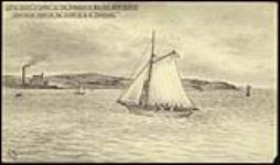 The Yacht "Merrie" in the harbour of Halifax, Nova Scotia sailed by part of the staff of S.S. Faraday. July 19, 1894