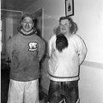 Dr. Corbett and his Inuk interpreter at Chesterfield Inlet (Igluligaarjuk) 1950