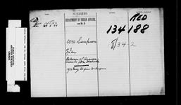 CAPE CROKER AGENCY - RETURN OF LAND ASSIGNMENTS FOR DECEMBER, 1892 1893