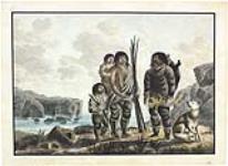 Une famille inuite, dessinée d'après nature ca. 1821