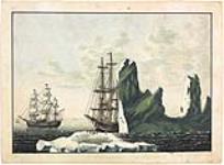 Great Danger of the ship Wellington of being crushed by an iceberg at Lat. 61.42 N. July 25, 1821