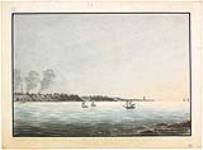 Arrival at the York Fort anchorage in Hudson's Bay, August 17, 1821, after a voyage of 79 days