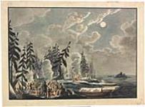 Campement sur les rives inhospitalières du lac Winipesi durant une nuit froide, en octobre 1821 1821