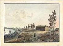 Vue de la maison du ministre anglais sur la rivière Rouge, été 1822 1822