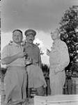 Conference - Lt. General W. Anders, 2nd Polish Corps - Lt. General Elm Burns - Lt. General Sir Oliver Leese - Italy. n.d.