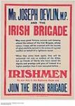 Mr. Joseph Devlin, M.P., and the Irish Brigade, Join the Irish Brigade. 1915