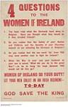 Four Questions to the Women of Ireland. 1915 ?