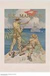 U.S. Marines Waving a Flag. 1914-1918
