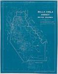 Carte des réserves (Premières Nations) administraient par l'Agence de Bella Coola, daté en 1951.