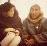 [Alma Houston (left) and Kingwatsiak (right), Kinngait, Nunavut]  [between 1956-1960]