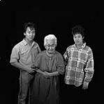 Craig and Mayumi Natsumara with their grandmother Matsu Mio. August 3, 1990