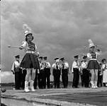 Majorettes performing during the Swan River round-up, Manitoba  June 30, 1956.