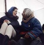 Alma Houston and Kingwatsiak, Cape Dorset, Nunavut  [between June-September, 1960].