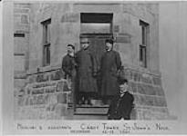 Guglielmo Marconi and assistants Cabot Tower. 12Dec. 1901
