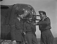 Midupper Gunner Sergeant Tisdale, P/O Bob Basson and F/S Cable. 20 March 1944.
