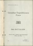 Canadian Expeditionary Force - 96th Battalion - Nominal Roll of Officers, Non-Commissioned Officers and Men 1915-1917