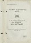 Canadian Expeditionary Force - 82nd Regiment and 105th Battalion - Nominal Roll of Officers, Non-Commissioned Officers and Men 1915-1917