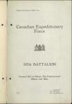 Canadian Expeditionary Force - 107th Battalion - Nominal Roll of Officers, Non-Commissioned Officers and Men 1915-1917