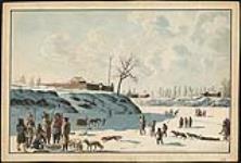Pêche d'hiver sur la glace des rivières Assiniboine et Rouge 1821